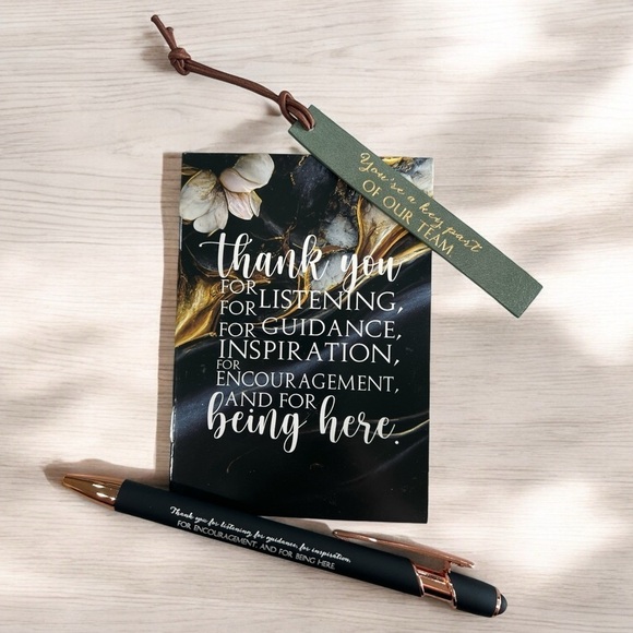 Thank you for Guidance Gift Set Appreciation engraved Pen and Book - Picture 1 of 8